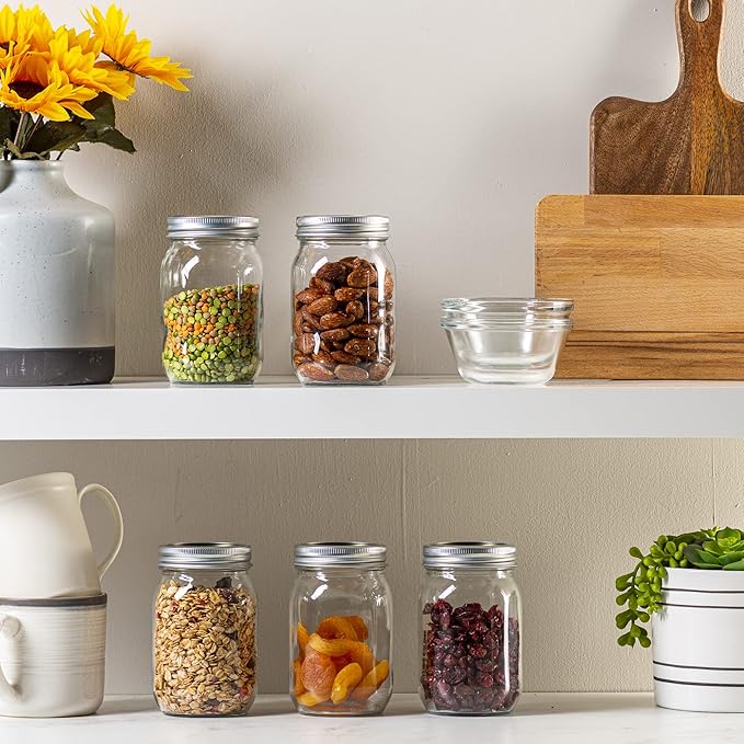 16 oz. Regular-Mouth Glass Mason Jars - Image 4