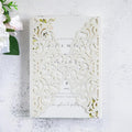20Pcs Ivory Laser Cut Invitation Cards by FEIYI
