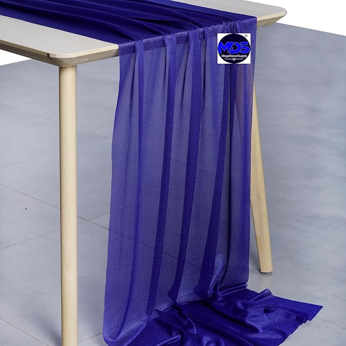 MDS 2 Pack 14ft Chiffon Table Runner 29 x 170 Inches Sheer Wedding Runner - Image 2
