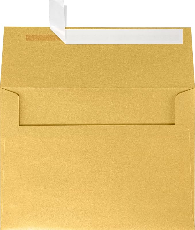 LUXPaper A7 Invitation Envelopes | Peel & Press | 5 1/4" x 7 1/4" | Gold by LUXPaper