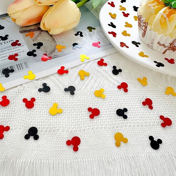 Mini Mouse Confetti Party Decorations – Red, Baby Shower, Theme Events – Shiny - Image 3