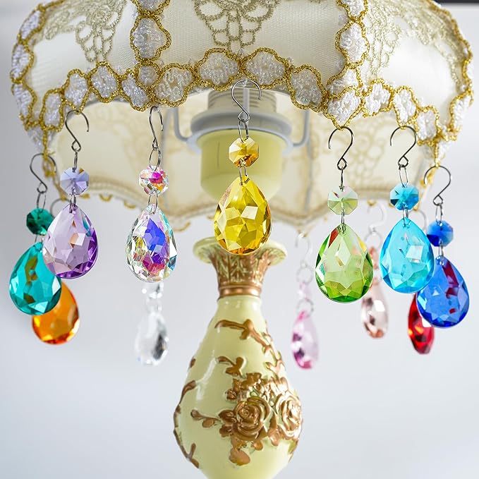 H&D HYALINE & DORA 3Inch Crystal Suncatcher Bauhinia Prisms Pendants 10Pcs - Image 7