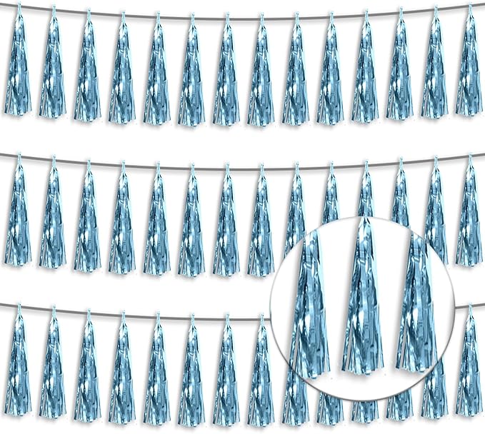 3P Metallic Fringe Tassel Banner Garland Foil Tinsel Streamer Wall Hanging by Xuuf