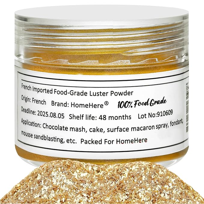 HomeHere Edible Luster Dust Food-Grade Glimmer Powder Glitter by HOMEHERE