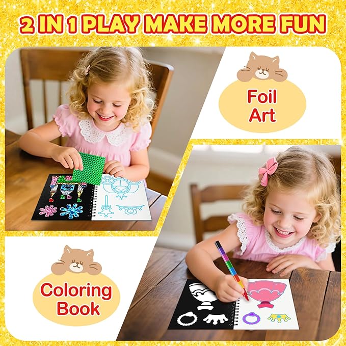 FUNNYB&G Foil Art Party Favors for Kids - Image 5