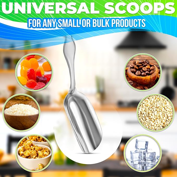20 Pcs Small Scoops for Canisters – Mini Scoops for Candy, 5.8" Length - Image 5