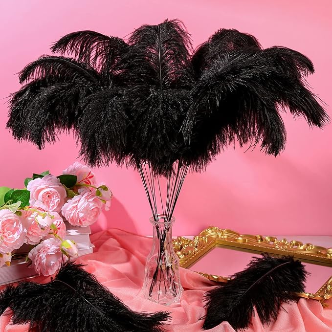 Hanaive 150 Pcs Ostrich Feathers Set Bulk Plumes 12-14 Inch 70 Pcs Large - Image 3