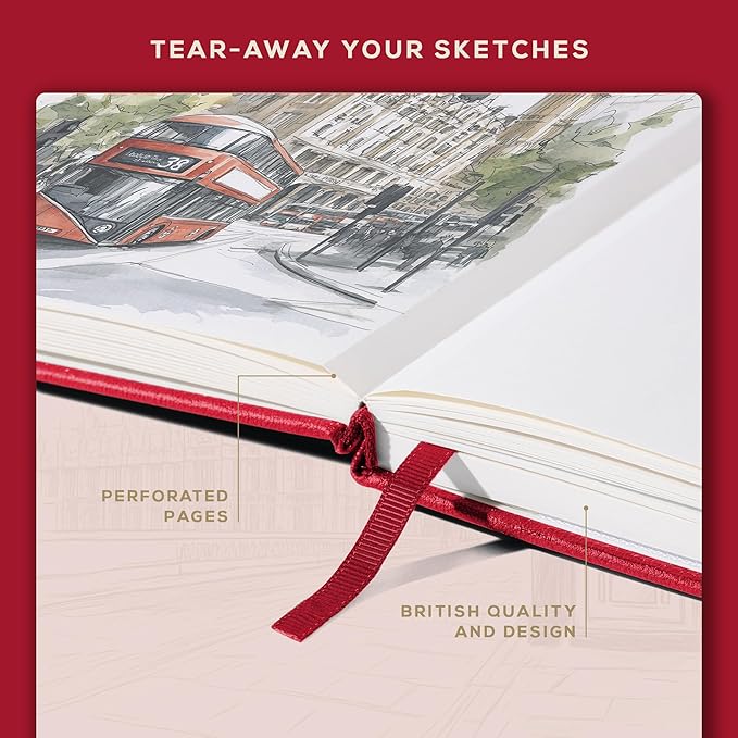Beechmore Books A4 Sketchbook – 8.5x11 Premium Vegan Leather Bound Large Sketch - Image 5