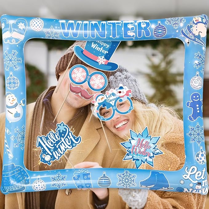 Winter Photo Booth Props Inflatable Frame - Image 3