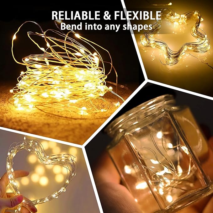 100 Pack Fairy Lights 7Ft 20 LED Twinkle String Lights 3 Modes Battery Operated - Image 6
