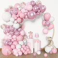 Amandir 153pcs Pink White Balloons Arch Garland Kit, Different Sizes 18 12 10 by Amandir