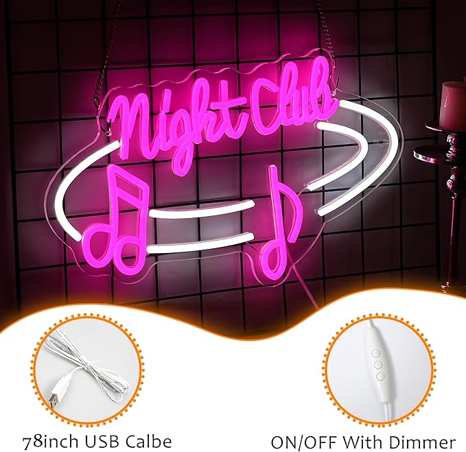 LISIGNVE Night Club Neon Sign Dimmable Switch Led Bar Sign Neon Light - Image 2