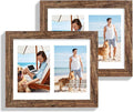 8.5x11 Picture Frame Set of 2, Rustic Brown Certificate Document Frames by Hongkee