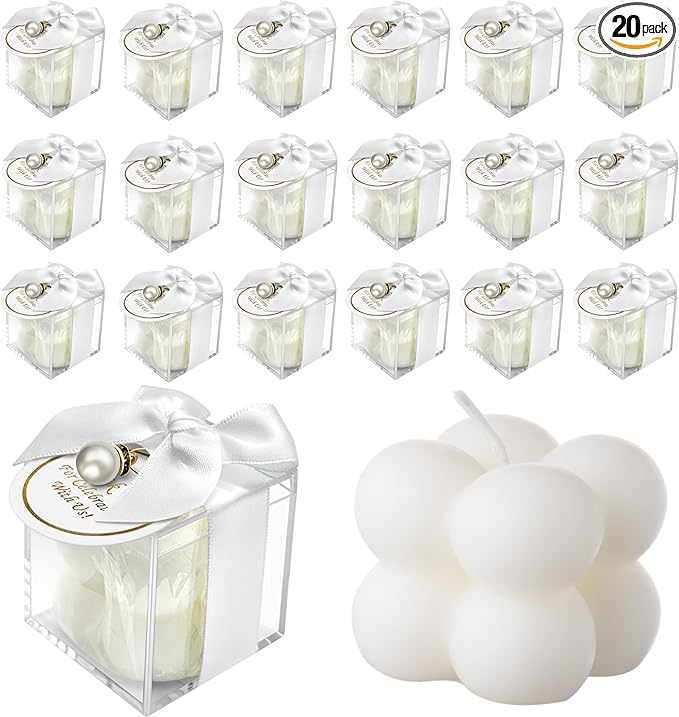 20 Pcs Small Bubble Candles Elegant Party Favors Bulk Set by Unknown