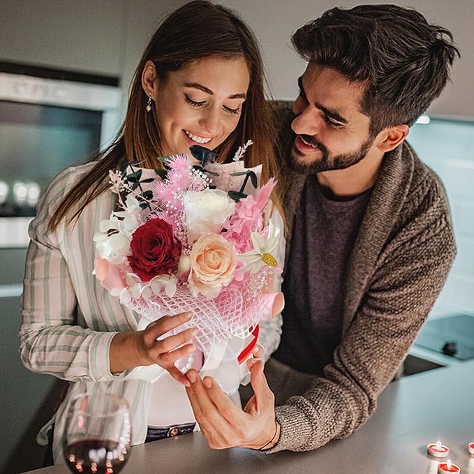 Preserved Flowers Bouquet Romantic Valentines Day Gift - Image 4