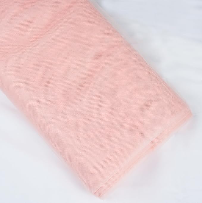 Craft And Party, Blush Fabric Tulle Roll 54 Inch by 40 Yards Fabric Tulle Bolt - Image 6