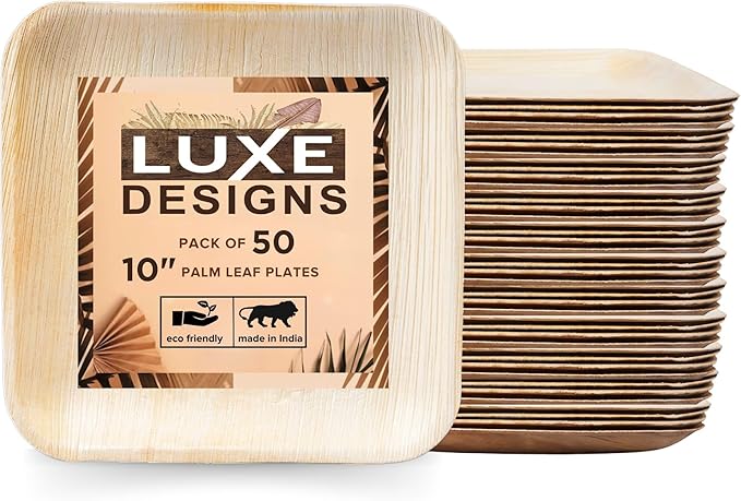 Disposable Palm Leaf Plates by LuxeDesigns