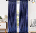 JYFLZQ Navy Blue Sequin Backdrop Curtains 2ft x 8ft 2 Panel Glitter Photo Booth by JYFLZQ