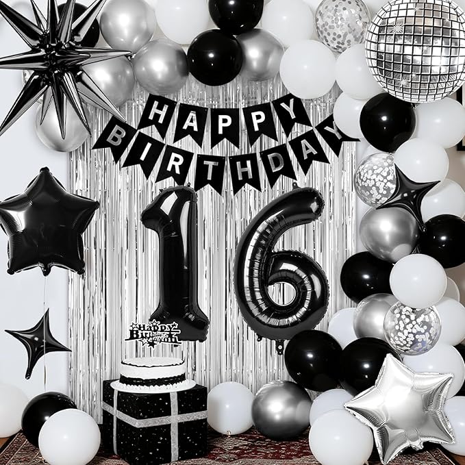 16th Birthday Decorations for Boys Girls, Fringe Curtains Kit - Image 7