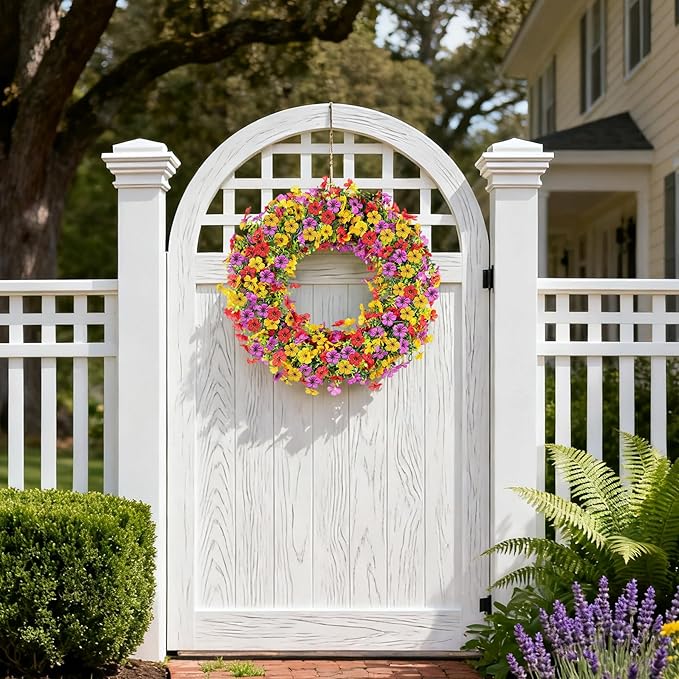 Artificial Flowers Garland Ivy, 4 Pack 5.9 FT Fall Decor UV Resistant Fake Mums - Image 4