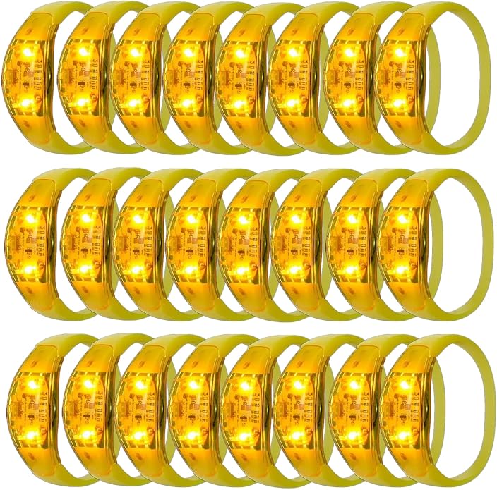 100 Pcs LED Bracelets Sound Activated by Dhseinat