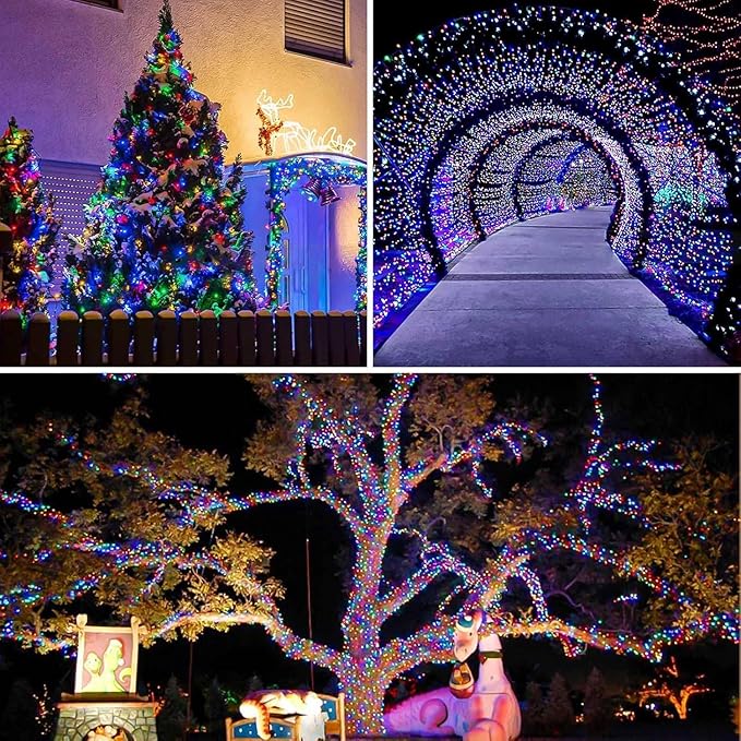 Warm White ⇋ Multicolor 66Ft 200LED Fairy Lights Plug in - Image 8