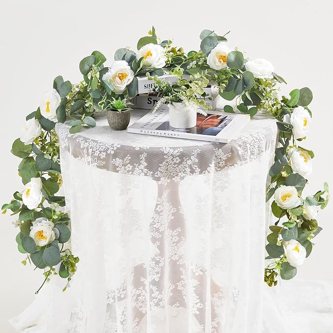 2 Pack 12Ft Artificial Eucalyptus Flower Garland - Image 6