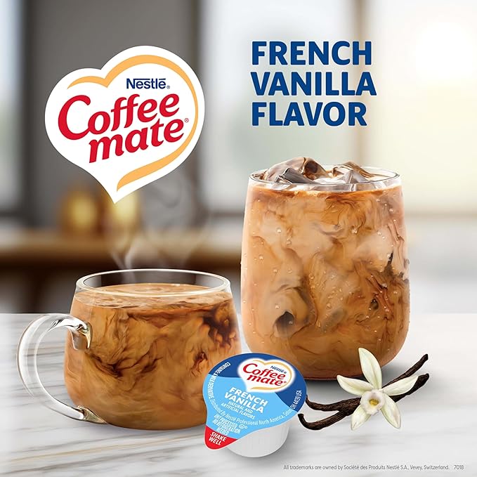 Nestle Coffee mate Coffee Creamer, French Vanilla, Liquid Creamer Singles - Image 2