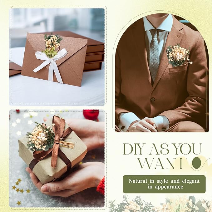 Layhit 12 Pack Boho Dried Flower Bouquet Mini Wedding Handmade Dry Flowers Decor - Image 4