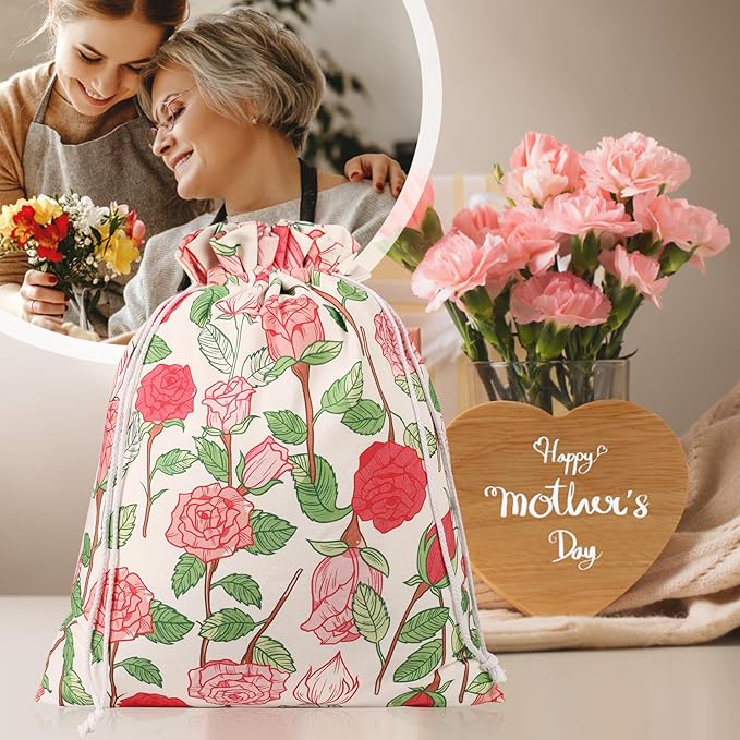 Drawstring Gift Bags, Extra Large 24"x 20" | Premium Canvas Storage Bags | - Image 8