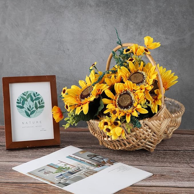 DULRLLY Handwoven Flower Basket - Image 2