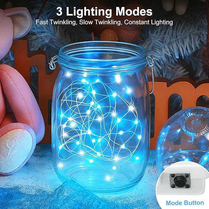 btfarm 12 Pack Fairy Lights Battery Operated, 7ft 20 Led Twinkle Lights String - Image 4