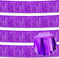 4 Pack 10 Ft Purple Foil Fringe Garland Metallic Streamers Tinsel Banner Wall by LANTIANCHEN