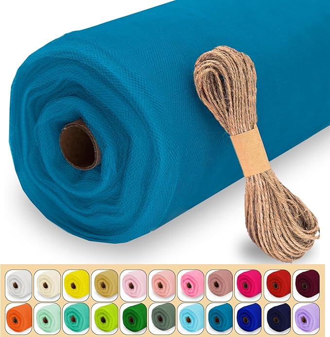 Turquoise Tulle Fabric Roll by Luceinvita