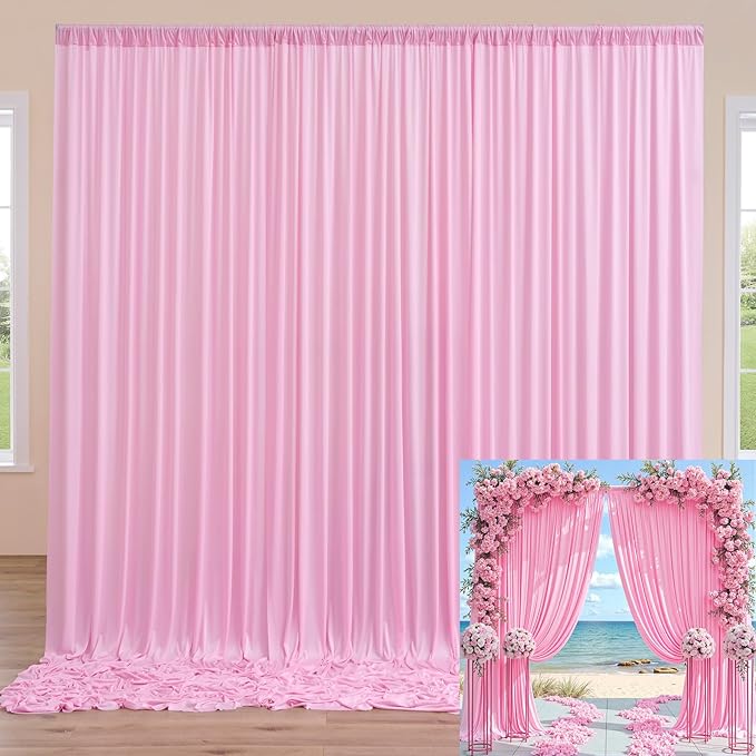 40ftx10ft Pink Backdrop Curtains - Image 7