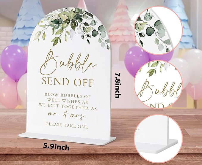 Bubbles for Wedding Send Off, Marriage Signs for Ceremony and Reception - Image 2