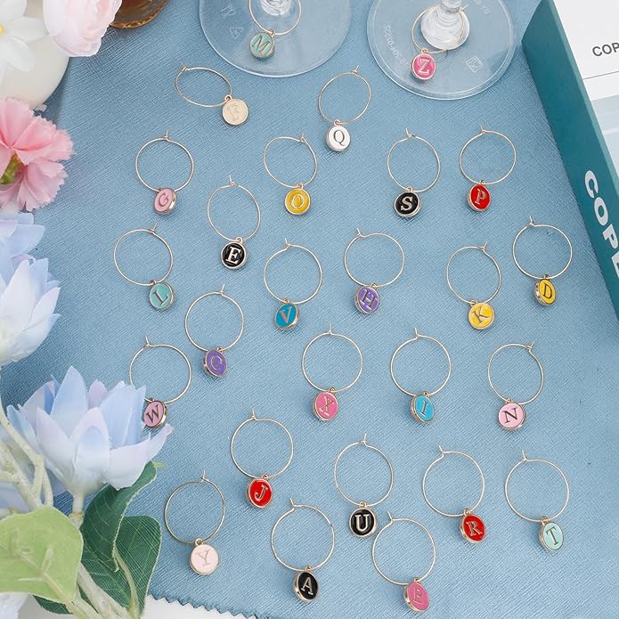 Wine Glass Charms Wine Charms for Stem Glasses Glass Markers Identifiers Tags - Image 2