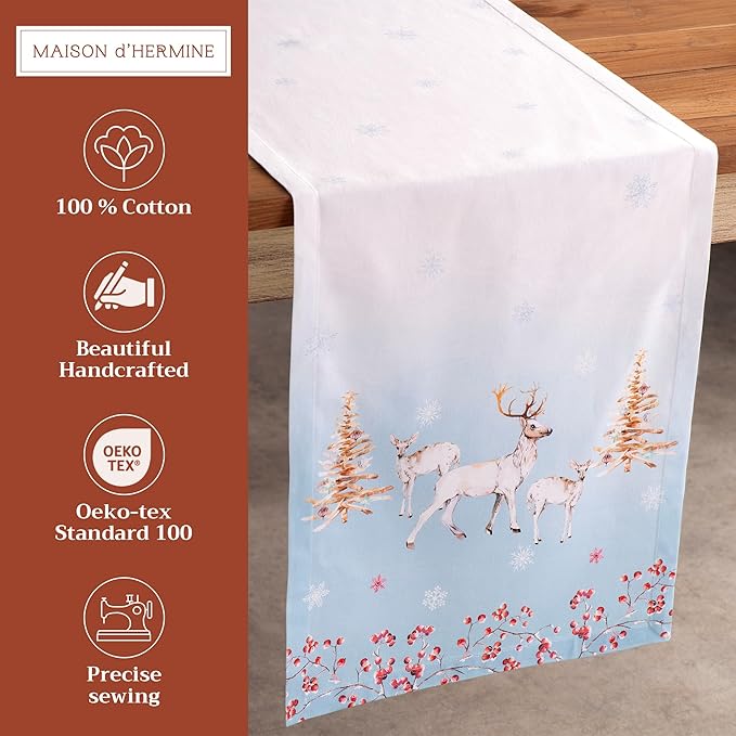 Maison d' Hermine Table Runner 100% Cotton Single Layer Table Runners 108 - Image 2