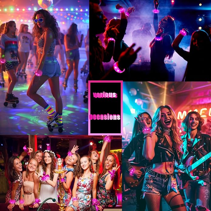 100 Pcs LED Bracelets Sound Activated - Image 4