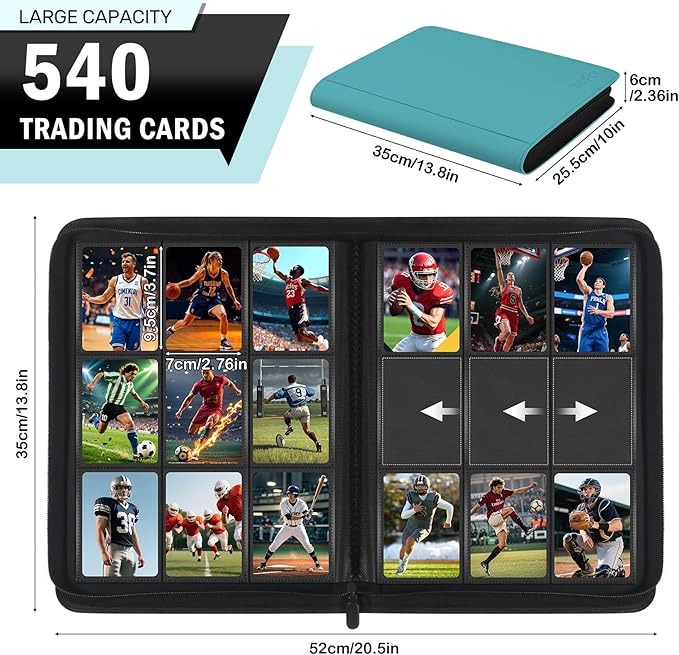 9 Pocket Card Binder, 540 Pockets Trading Card Binder, Double-sided Side - Image 2