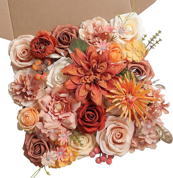 Serra Flora Artificial Flowers Combo Box Set Faux Flowers Bulk Flower Leaf by SerraFlora