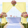 DUOBAO Yellow Chiffon Backdrop Curtain-2 Panels 58x120-Inch Wedding Backdrops by DUOBAO