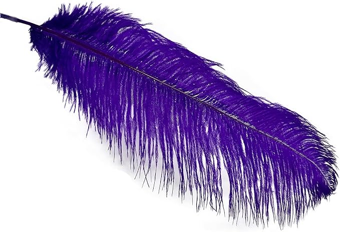 Happy Feather 16-18 inch Purple Ostrich Feathers Craft - Image 3