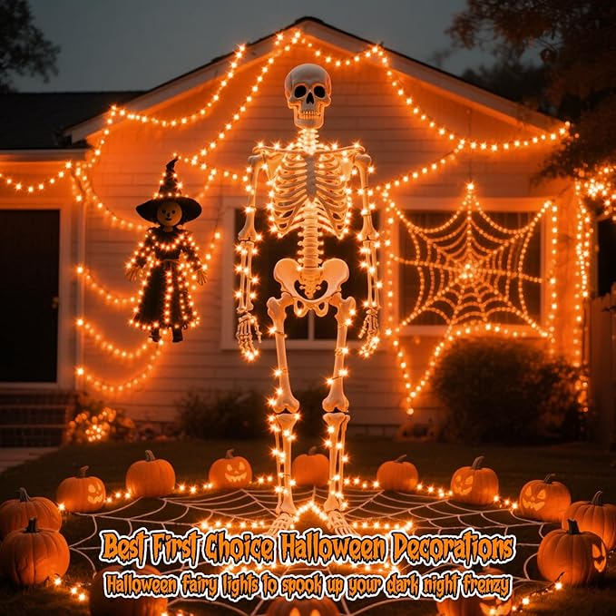 TingMiao Halloween Orange Fairy Lights Battery Operate, 7.2ft 20 LEDs String - Image 7