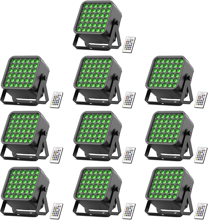 Rechargeable Par Can Lights, 72W RGB 5200mAh Uplights Battery Powered Stage by Zemoj