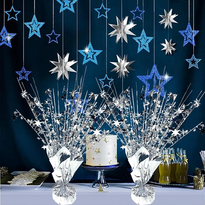 12 Pack Metallic Foil Spray Centerpiece Star Table Decoration Burst Table - Image 3