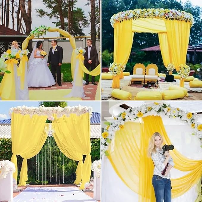 4 Panels Wedding Arch Draping Fabric 28" x 20Ft Curtain Backdrop Wedding Arch - Image 5