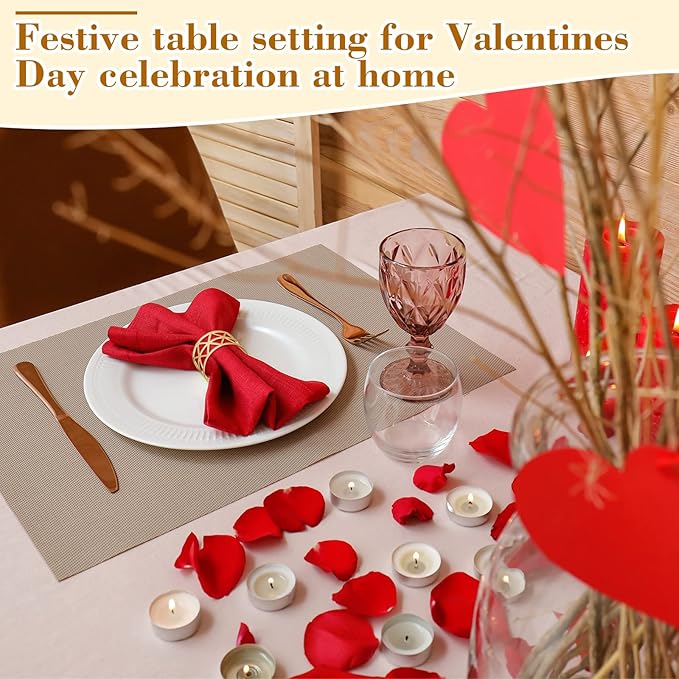 Bokon 50 Pcs Gold Napkin Rings Metal Leaf Napkin Holders Delicate Rings Bulk - Image 6