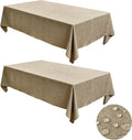 Fitable Faux Linen Tablecloths for Rectangle Tables: Water & Stain Resistant by Fitable