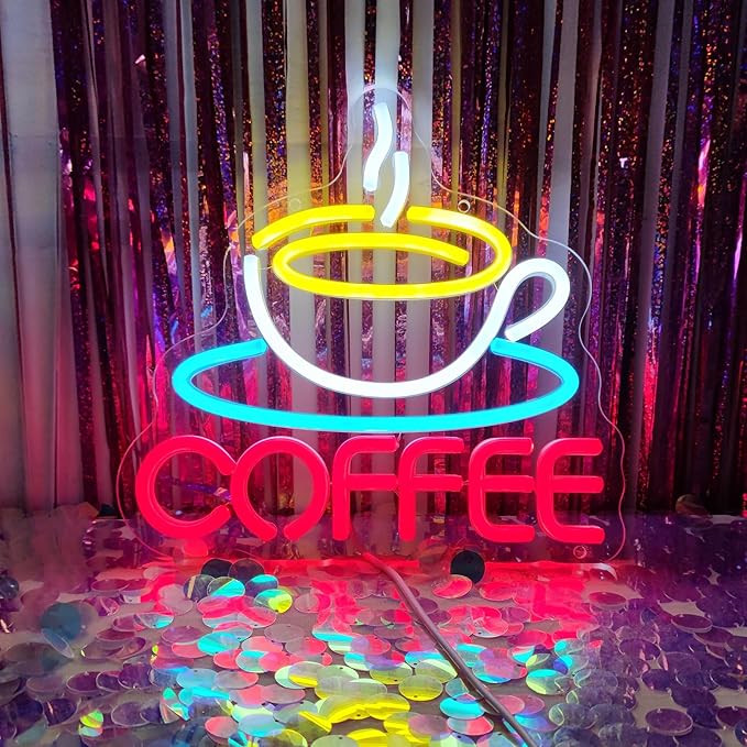 Coffee Neon Sign Coffee LED Sign Coffee Bar Neon Sign But First Coffee Neon Sign by INSNEnNNeonSignsFactory1999